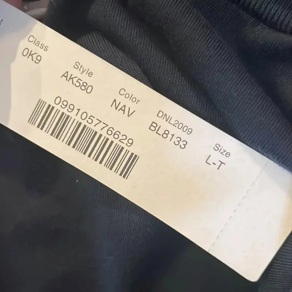 NWT TALL BROKEN IN POCKET CREWNECK TEE NAVY BLUE SIZE LARGE TALL - Picture 7 of 9